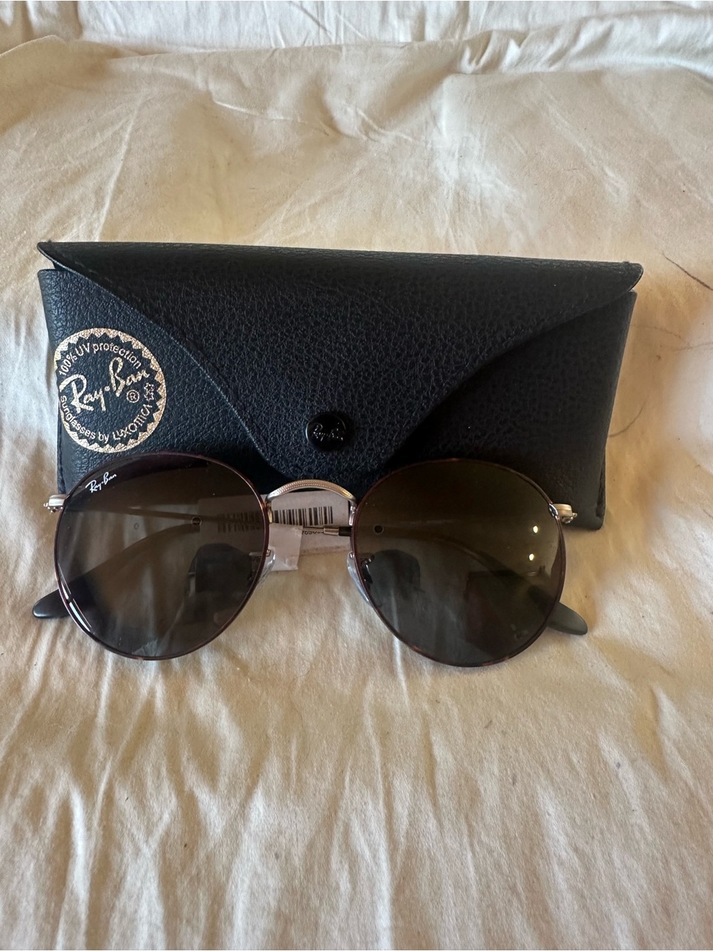Ray-Ban Round Metal RB3447 9277B1 Sunglasses Gold Brown Gradient 53mm